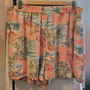 Womens Hawaiian Patterned Shorts